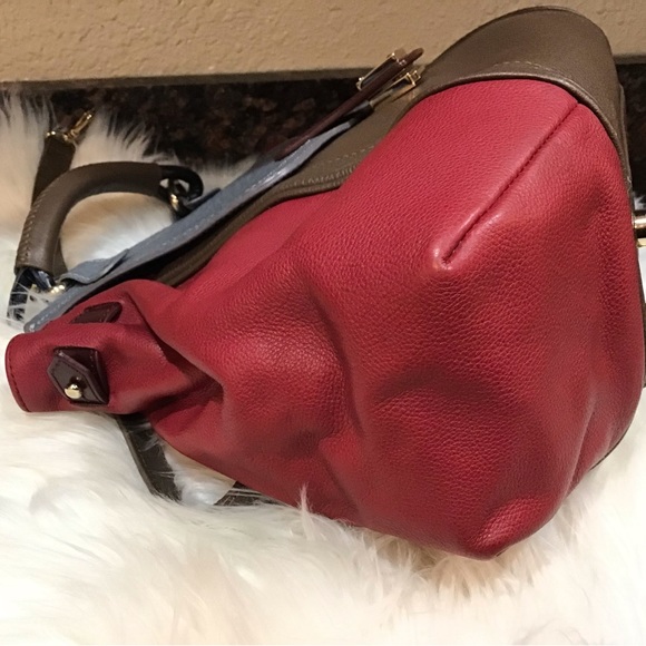 Authentic MCM Top Handle Multi Color Leather Satchel - Picture 4 of 16